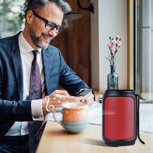 Enceinte Bluetooth portable PAVEOS rouge 5.0 2