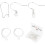 Crochets de boucles d'oreilles plaqués argent sterling (50 pièces) 1