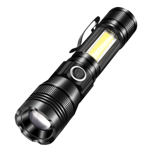 Linterna LED superbrillante de 12000 lúmenes recargable