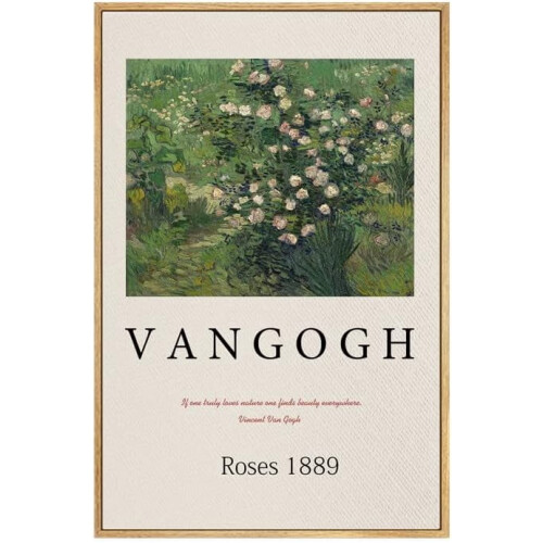 Toile murale « Roses de Van Gogh », style impressionniste, 40 x 60 cm