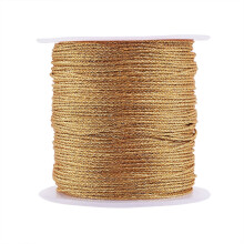 Metaalkleurig borduurgaren voor sieraden, goudkleurig, 0,8 mm, 25 m