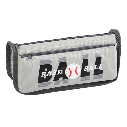 Gray pencil case large capacity stationery pouch