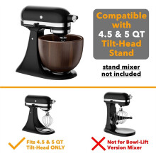 Holzschüssel-Mixer - für 4,5 & 5 QT Akazienholz-Mischschüsseln Halter für Standmixer, Kippkopf-Modelle Küche
