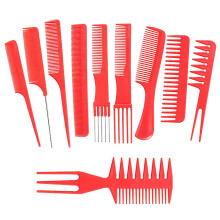 Pieptene de salon de coafură profesional pentru netezire, 20 buc., roșu