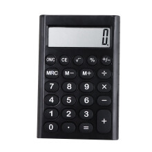Standardfunktionsskrivbordskalkylator, 8-siffrig, solcellsdriven, svart