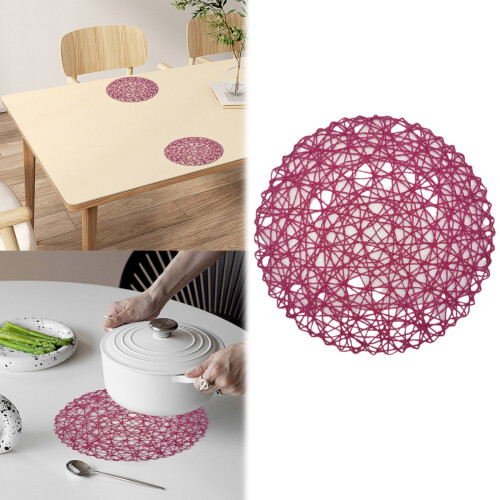 Round Kitchen Bowl Mat 15 Inch Dark Coffee 1