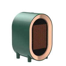 Aquecedor elétrico portátil Lucky Electric para uso interno em escritórios, cor verde.