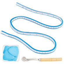 Flexibles Kurvenlineal 35 Zoll mit Kopierrad und 5 Kreiden