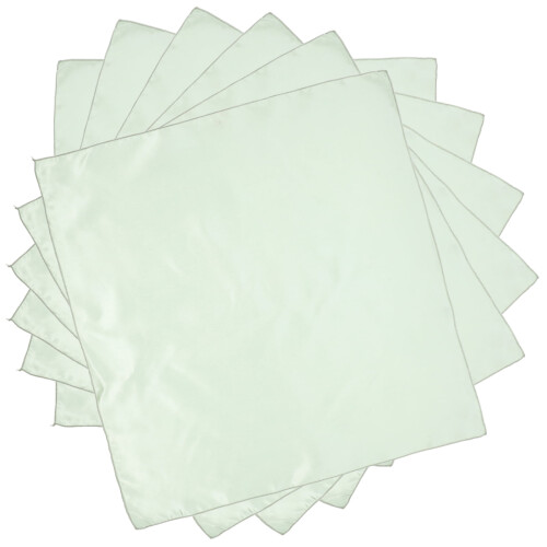 Serviettes de table carrées en satin, décoratives, en papier, lot de 6