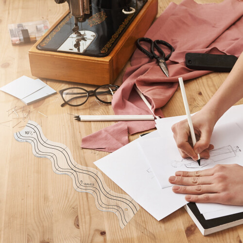 Patchworkové pravítko z priehľadného akrylu, 30 cm 2