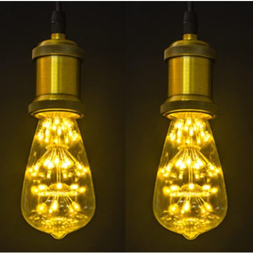 Λάμπα LED LINLIN Edison E27 220V3W Vintage Διακοσμητική, 2 τεμάχια