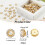 Boutons en cristal nacré, forme de fleur, griffes, strass, 200 pièces 2