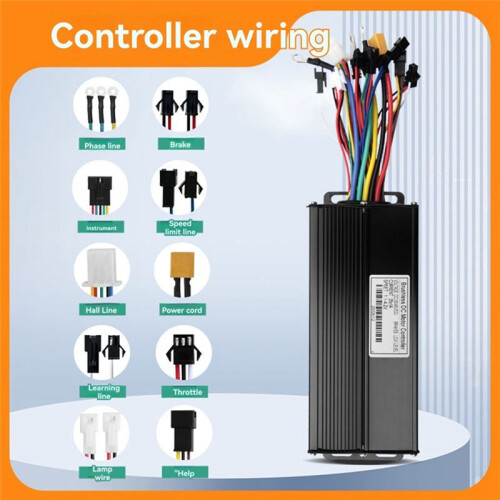 E-Bicycle Three Mode Controller Set 35A 36V 48V 52V Sine Wave Controller S966 Display Color Screen E-Bicycle Accessories 1