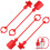 Hydraulisk slangkoppling Dammskydd PVC Röd2Sets 1
