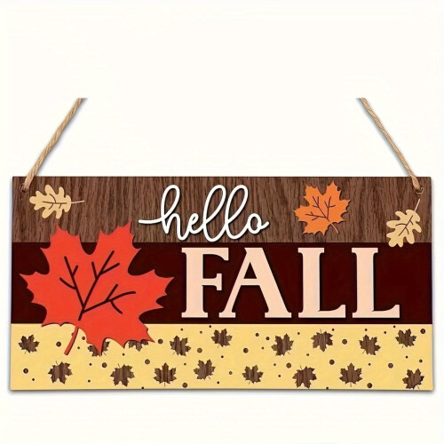 Willkommensschild mit Ahornblättern, Herbstdeko, 1 Stück 1