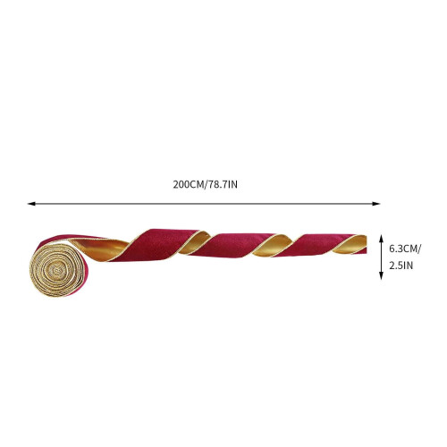 Jacenvly Christmas ribbon 6.3 cm wide 2