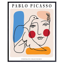 Affiche murale Colombe de la Paix de Pablo Picasso, 28 x 35,5 cm