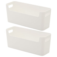Boîte de rangement de maquillage pour femme, blanche, en PP2 pièces