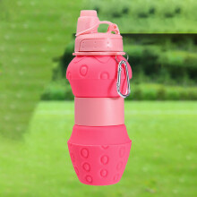 Vaso plegable de silicona apto para alimentos, 500 ml.