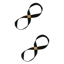 Yoga stretchband zwart, 2 stuks