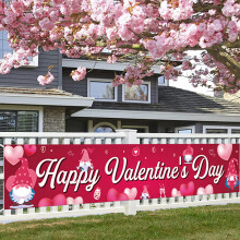 Valentínsky banner, vonkajšia/vnútorná dekorácia, 1 kus