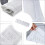 Tapis de bain antidérapant en caoutchouc blanc pour baignoire 2