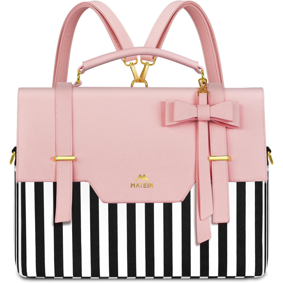 Women's 15.6-Inch Convertible Laptop Bag With Bow Pink 301029001963