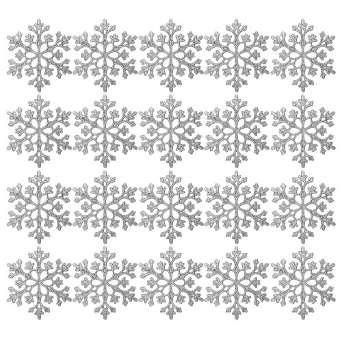 Ensemble de 6 pendentifs flocons de neige pour les décorations de Noël