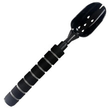 (black) Bait Throwing Spoons Retractable Fish Bait Casting Scoop Lightweight Long Handle Non Slip Fishing Tackle Accessory