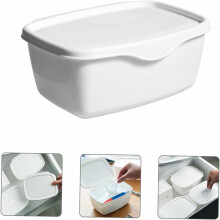 Boîte de rangement avec couvercle pour lingettes et mouchoirs, en plastique blanc