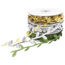 Fitas decorativas de folhas Mizh para embrulho de outono (3 rolos)