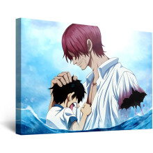 Poster anime Luffy Gear5, quadro su tela 24x36 pollici