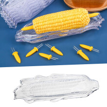 Plateaux en plastique en forme d'épis de maïs pour les repas de famille, lot de 6