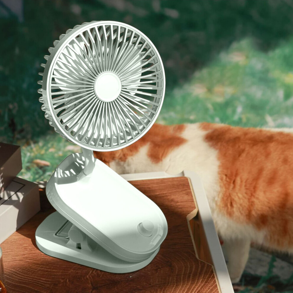 Small Clip-On Usb Rechargeable Desktop Fan 354484081148