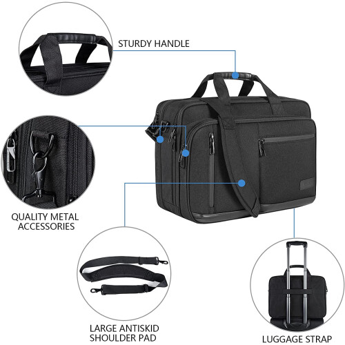 Laptoptas 17,3 inch, waterbestendig, uitbreidbaar 2