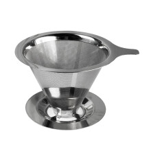 Entonnoir à café conique en acier inoxydable (1 pièce)