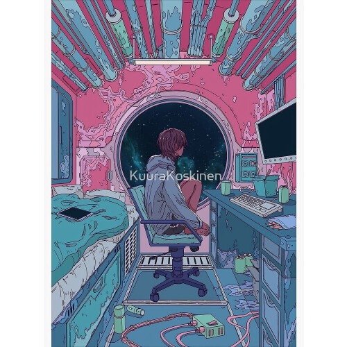 Capsule Apartment Modern Art Decor Unframed