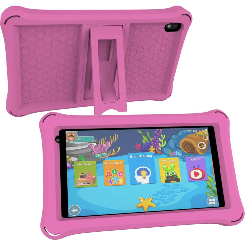 Tablet infantil de 8 polegadas com Android 11, 32 GB de RAM + 2 GB de armazenamento, resolução IPS de 1280 x 800.