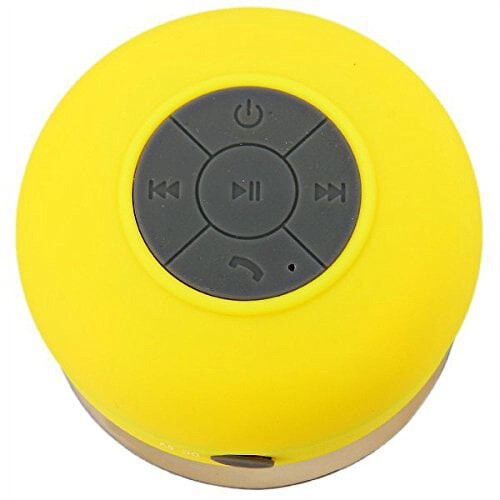 Boxă portabilă wireless impermeabilă cu microfon, galbenă