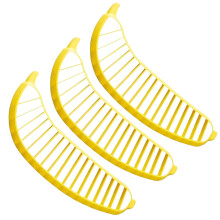Fatiador de banana em plástico de qualidade alimentar (3 peças)