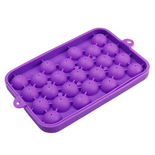 Non-stick silikonisform med lock, 25 håligheter, 2 st