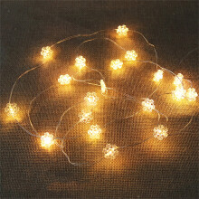 Julelys med snøfnugg 2 meter 20 LED