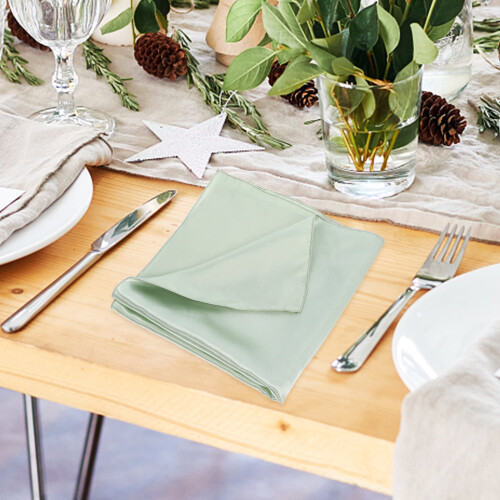 Serviettes de table carrées en satin, décoratives, en papier, lot de 6 2