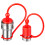 Hydraulisk slangkoppling Dammskydd PVC Röd2Sets 6