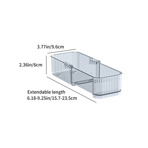 Boîte de rangement de cuisine Hiroekza avec cloison rétractable1 2