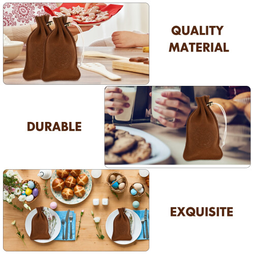 Presentpåse i läder med dragsko för kvinnor, 1-pack 1