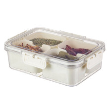 Recipiente para temperos com tampa, próprio para alimentos, de grande capacidade.