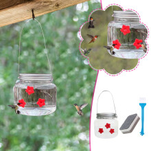 Mangeoire à colibris Fankiway d'extérieur avec réservoir transparent de 500 ml