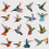 Αυτοκόλλητα παραθύρων Hummingbird ηλεκτροστατικά 19 τεμάχια 1