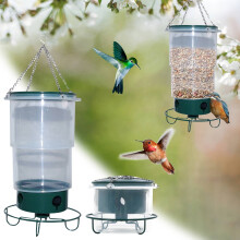 Mangeoire à colibris Fankiway extérieure suspendue en fer vert1